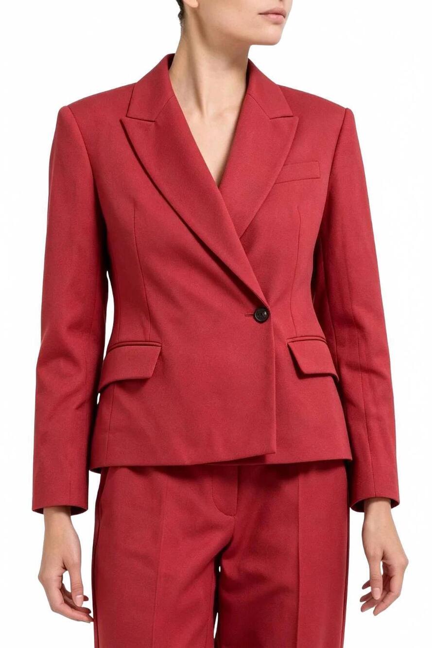 NEW BRUNELLO CUCINELLI women's asymmetric blazer in red